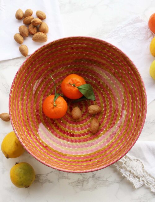 Decorated salad bowls Caltagirone ceramic